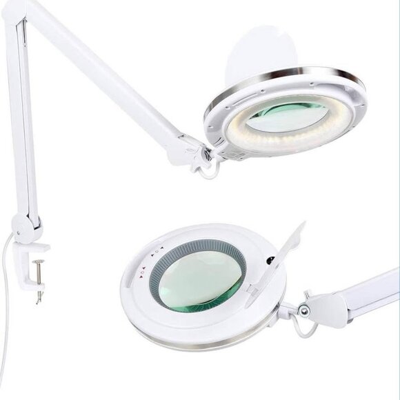 NEW! Brightech LightView Pro Magnifying Desk Lamp, 2.25x Light Magnifier Clamp - Picture 1 of 6
